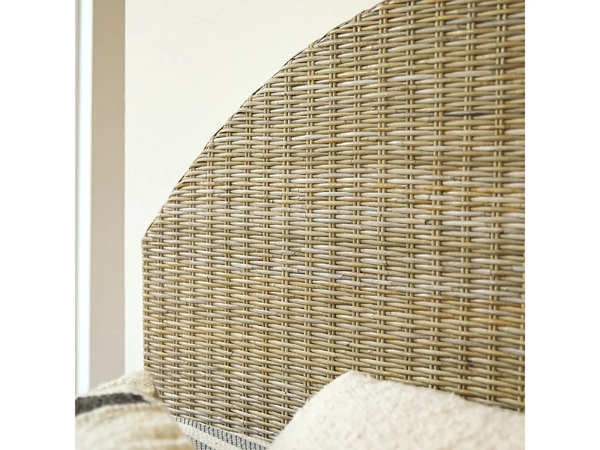 Testata letto testaletto in kubu 160 cm design camera letto Tikamoon