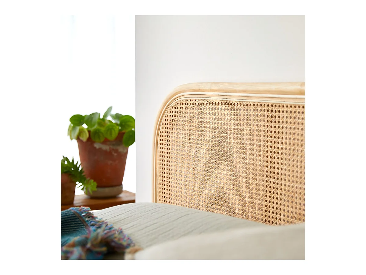 Kopfteil aus Rattan für Bett mit 160 cm Breite Schlafzimmer Doppelbett Kopf