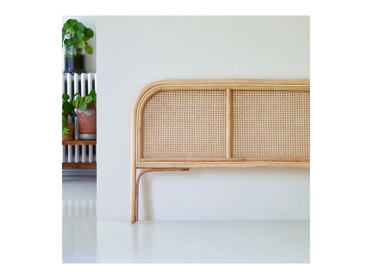 Kopfteil aus Rattan für Bett mit 160 cm Breite Schlafzimmer Doppelbett Kopf