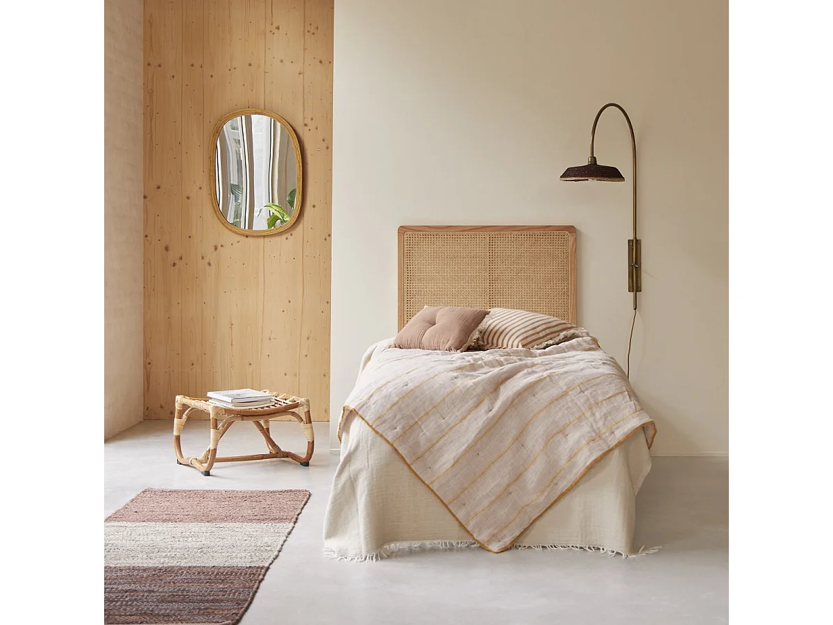 Testiera per letto in midollino intrecciato 90 Adèle