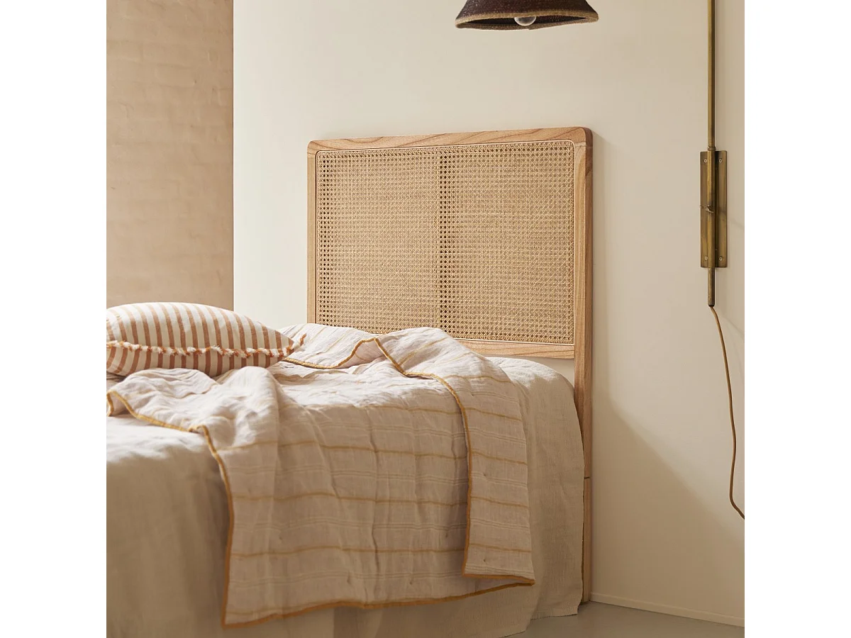 Testiera per letto in midollino intrecciato 90 Adèle