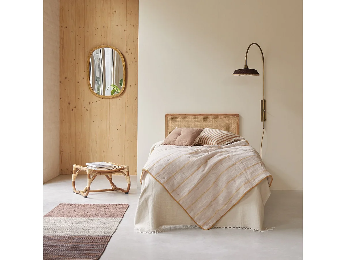 Testiera per letto in midollino intrecciato 90 Adèle