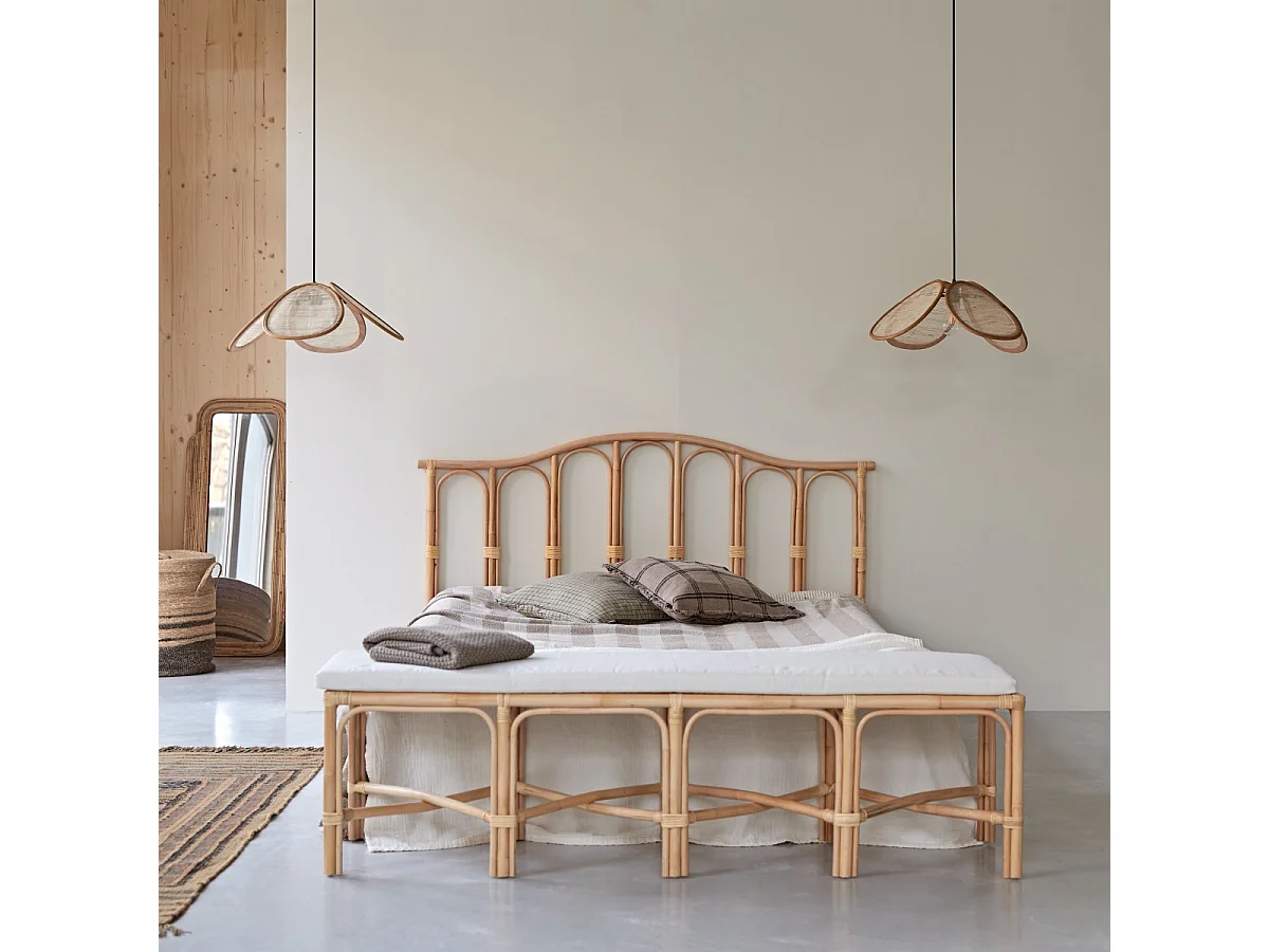 Tête de lit en tiges de rotin 160 cm Ondine