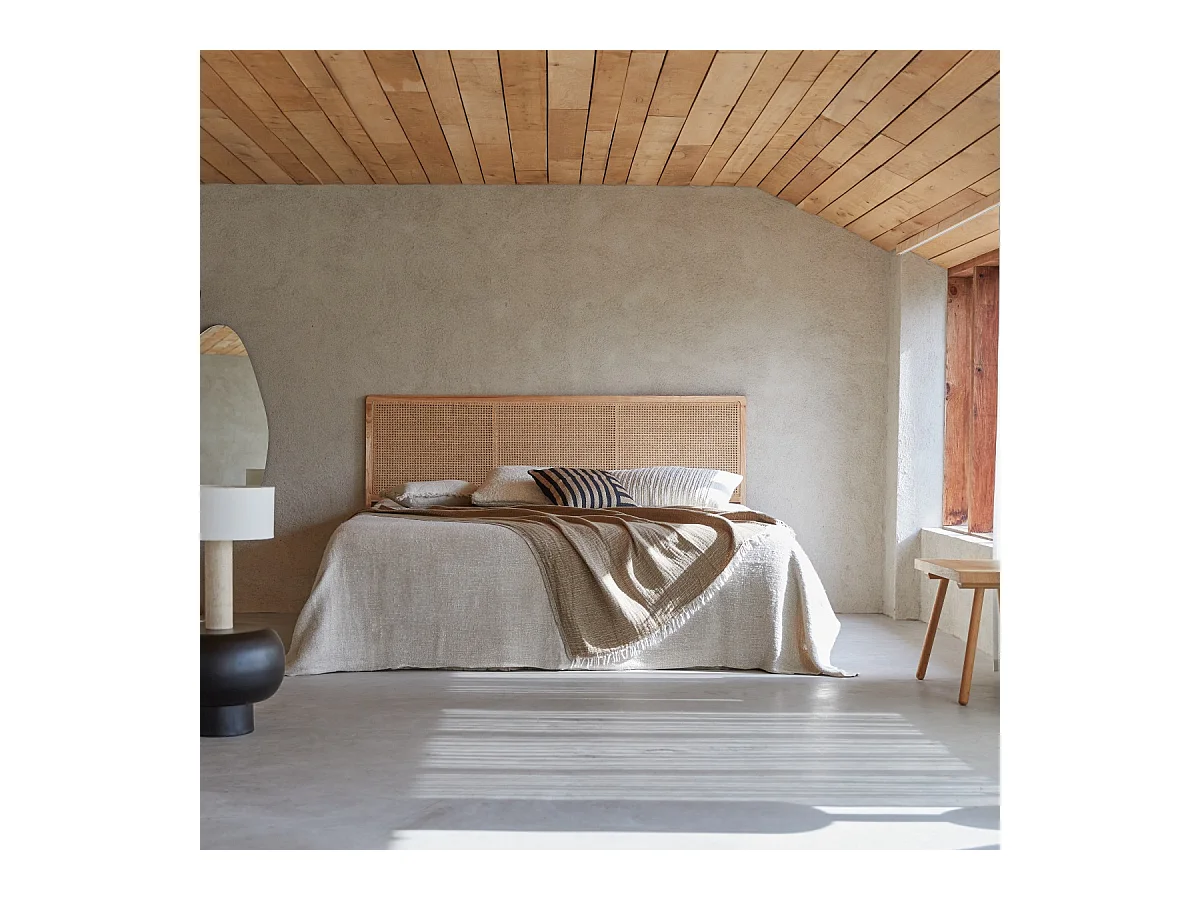 Bettkopfteil aus Rattanstäben 200 Adèle