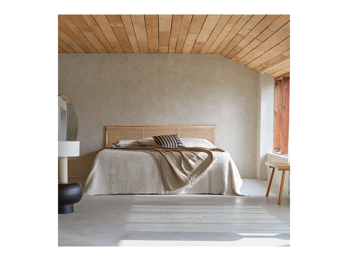 Bettkopfteil aus Rattanstäben 200 Adèle