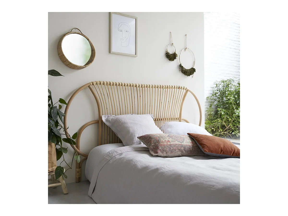 Tête de lit en tiges de rotin 190 Léontie
