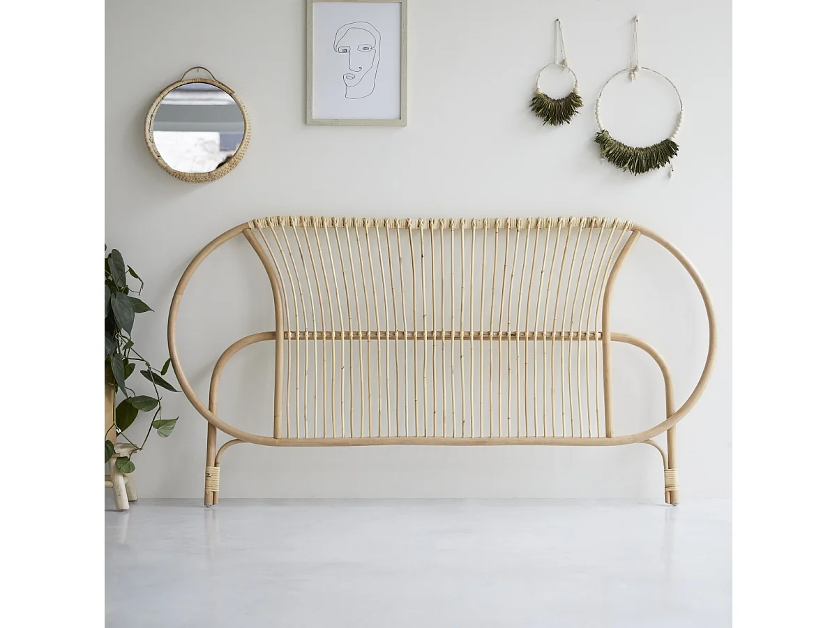 Testata per letto in rattan 190 cm Léontie