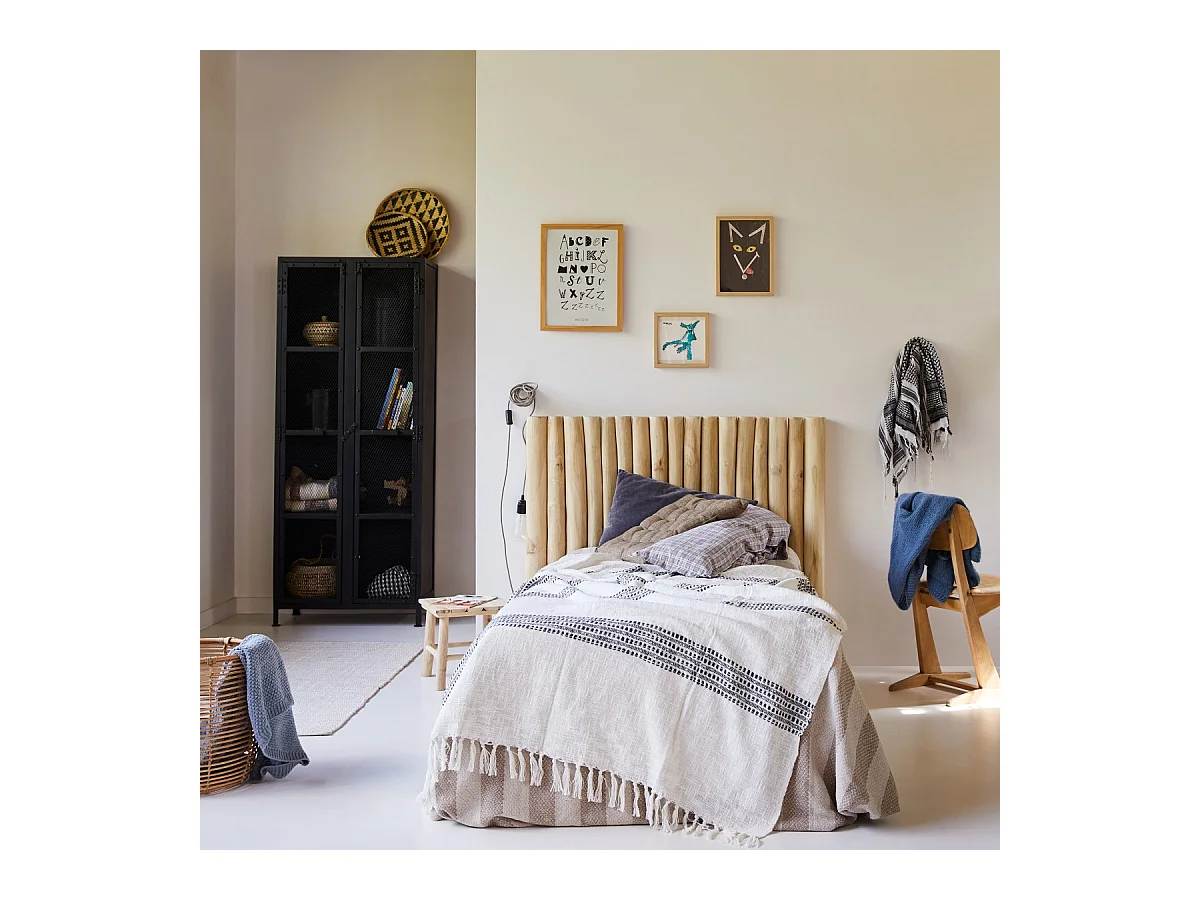 Tête de lit enfant en bois de teck flotté 120 River