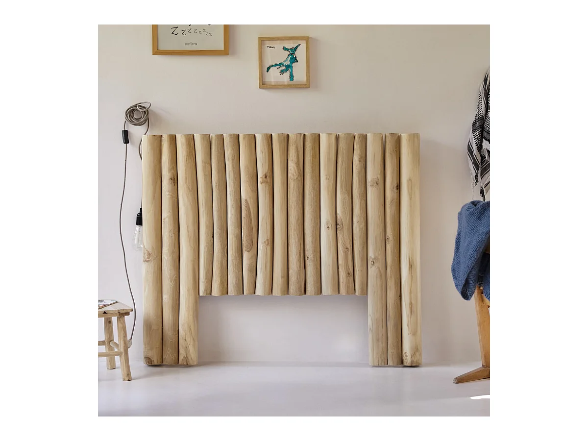 Tête de lit enfant en bois de teck flotté 120 River