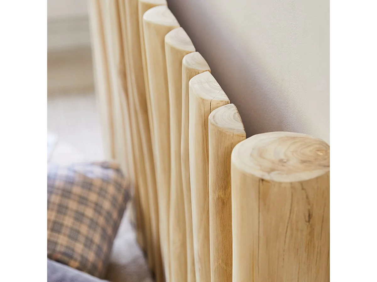 Testiera per bambini in legno di teak fluitato 120 River