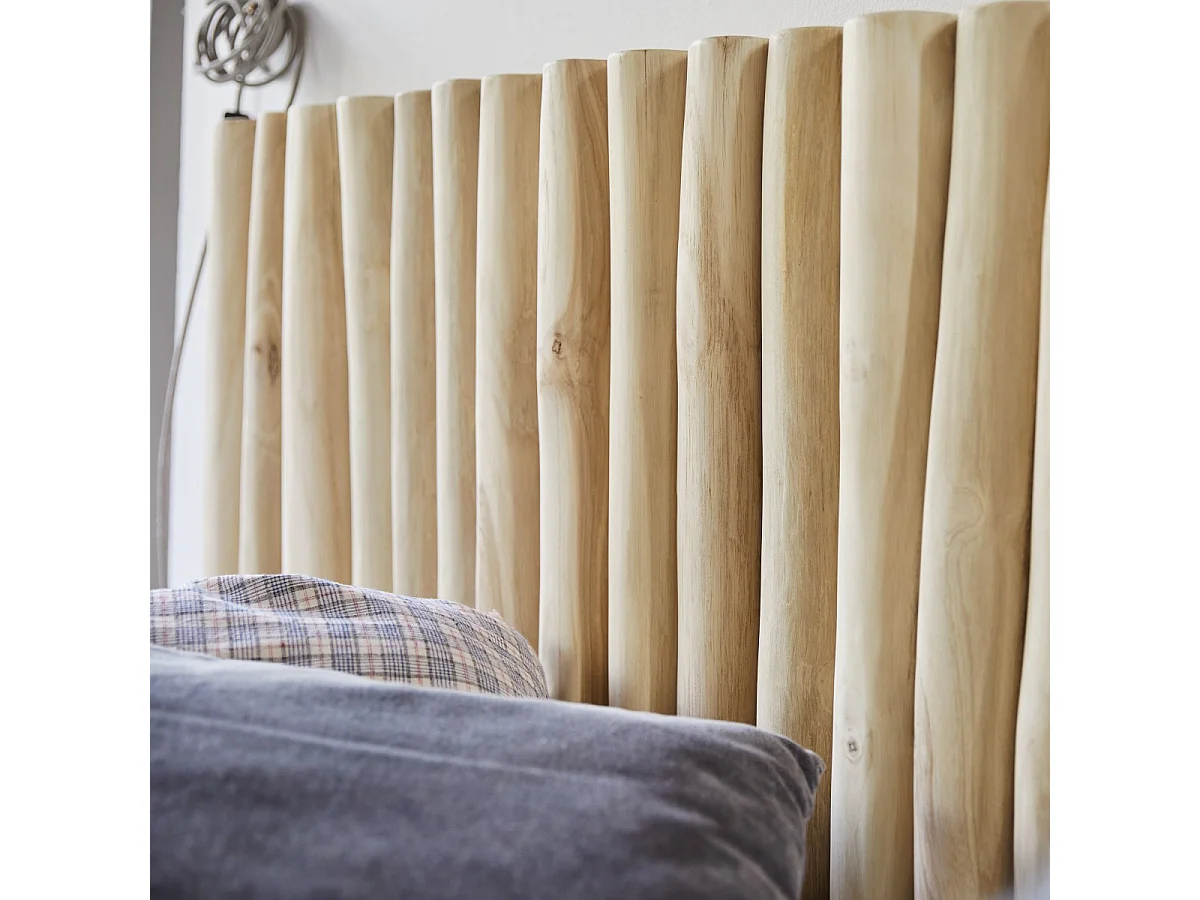 Testiera per bambini in legno di teak fluitato 120 River