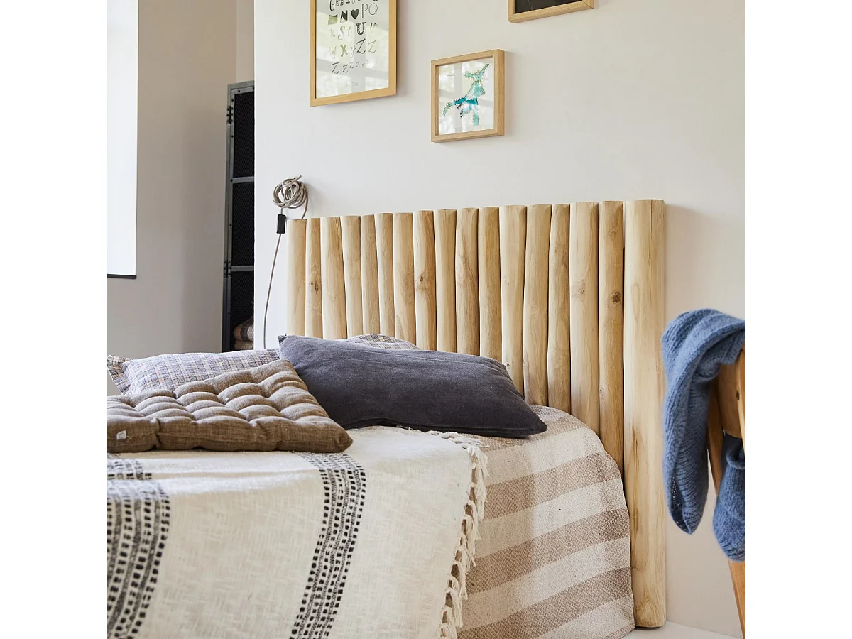 Testiera per bambini in legno di teak fluitato 120 River