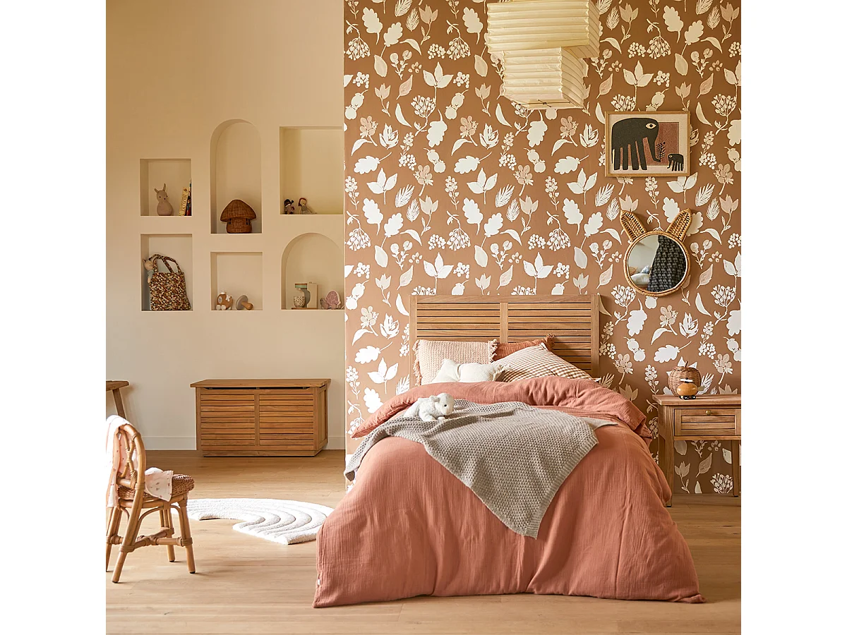 Tête de lit enfant en bois de teck 95 Suzette