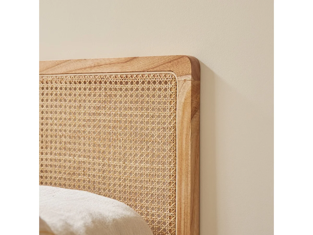 Testiera per letto bambini in paglia di Vienna intrecciata 90 cm Adèle