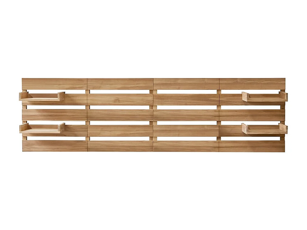 Kopfteil aus massivem Teakholz mit Ablagen 270 Urbain