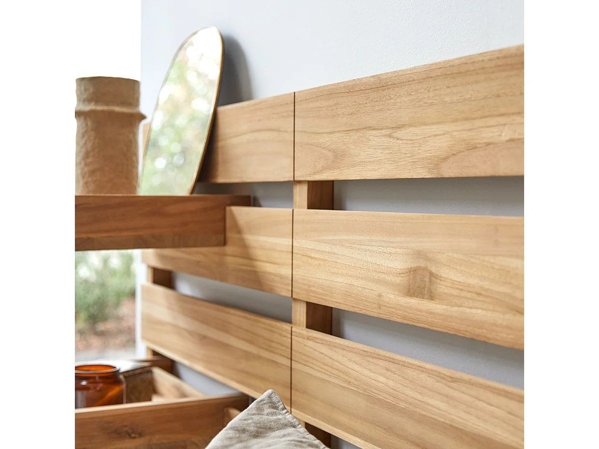 Urbain - Solid teak headboard with shelves 270 cm