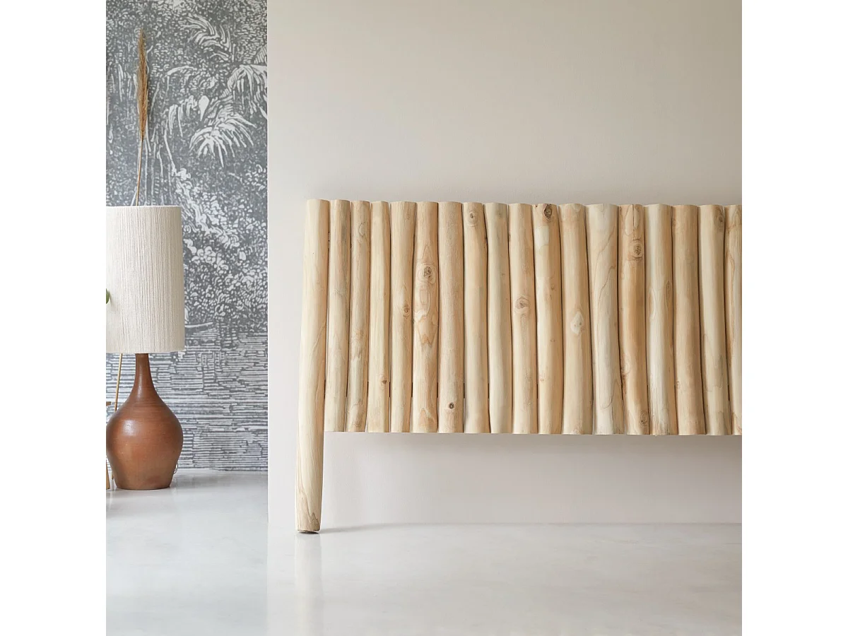 testata letto 180cm legno flotté consumato dal mare teak tek teck