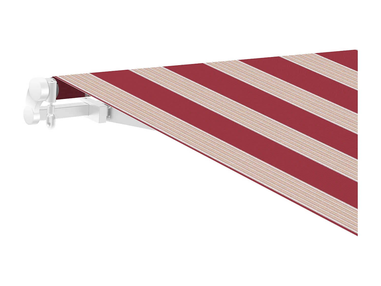 Wasabi - Tenda Esterna Avvolgibile 2,5x2 Strisce Granata - Telo Poliestere