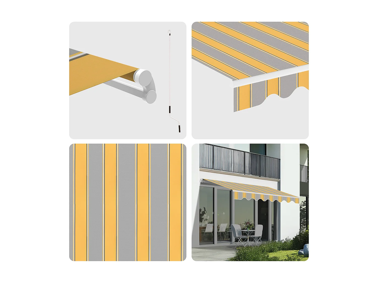 Wasabi - Tenda Esterna Avvolgibile 4x2,5 AGB - Telo Poliestere