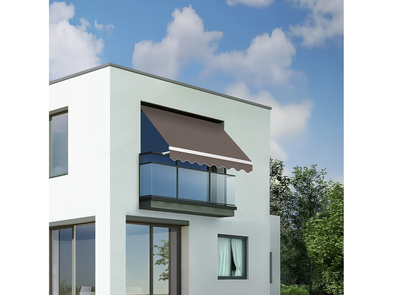 Wasabi - Tenda Balcone Esterno Pieghevole 3x2,5 Taupe