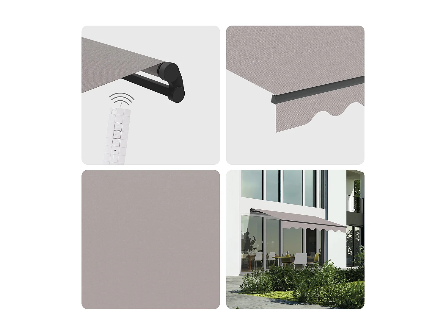 Wasabi - Tenda Motorizzata Esterna 3x2,5 Grigio – Telecomando