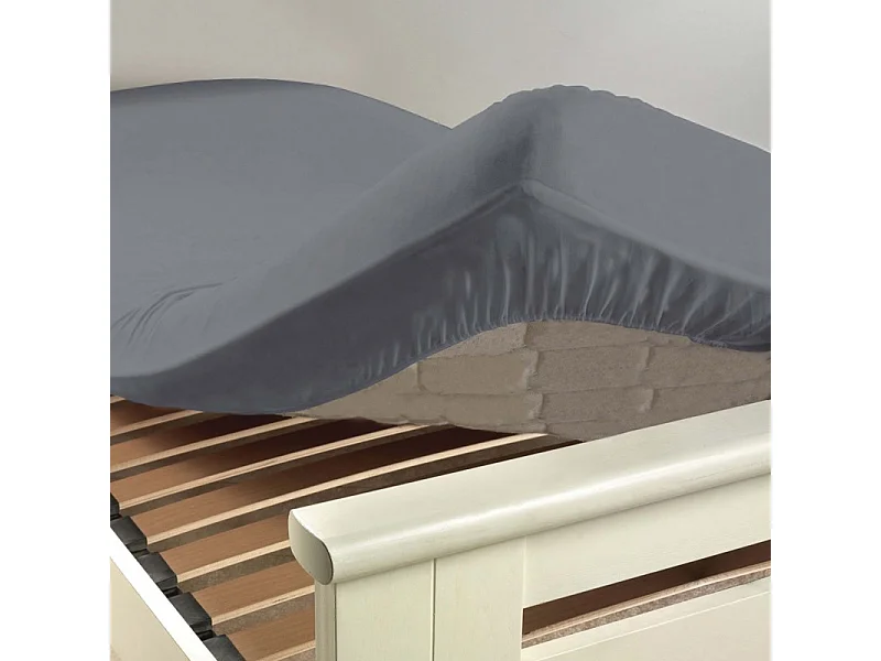 Drap Housse "Lina" 180x200cm Gris
