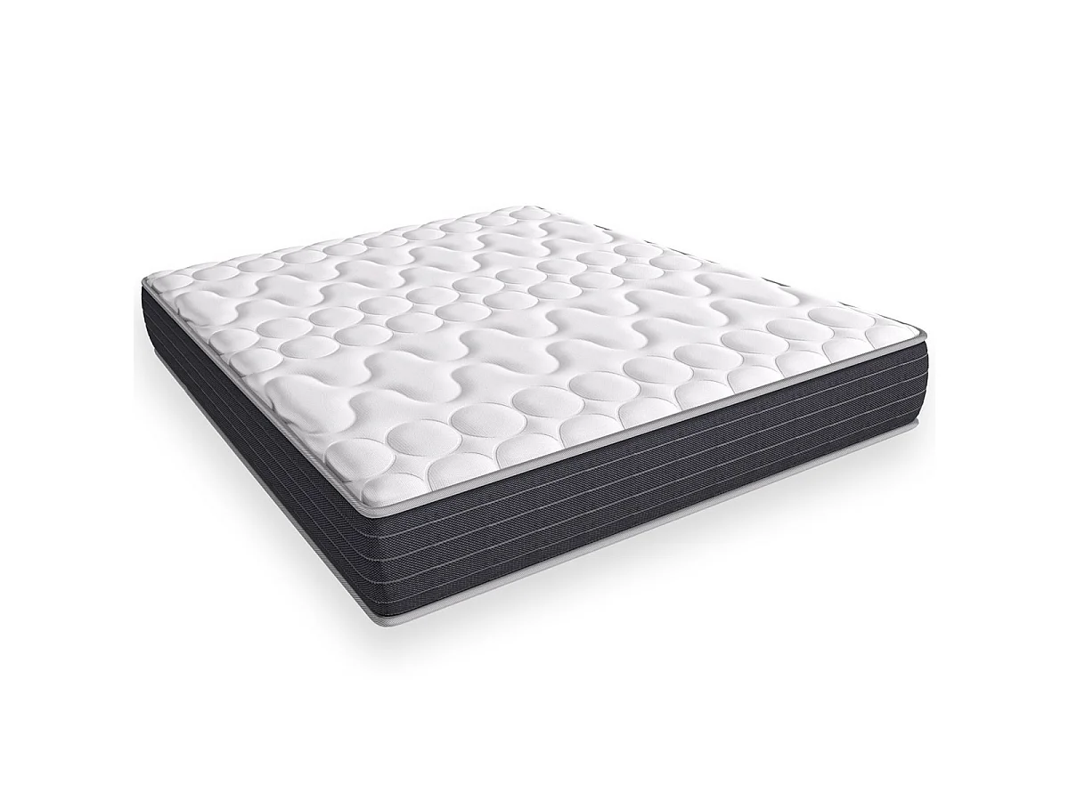 Matelas mémoire de forme 180x200 Memo HR Hbedding - Mousse ergonomique, mousse HR 35kg et mousse à effet mémoire de forme