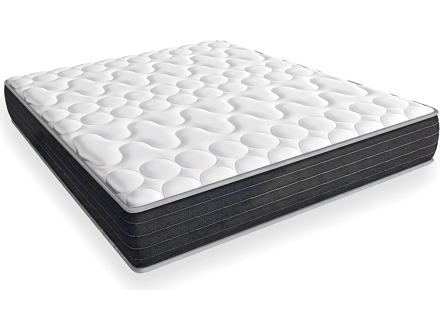 Matelas mémoire de forme 180x200 Memo HR Hbedding - Mousse ergonomique, mousse HR 35kg et mousse à effet mémoire de forme