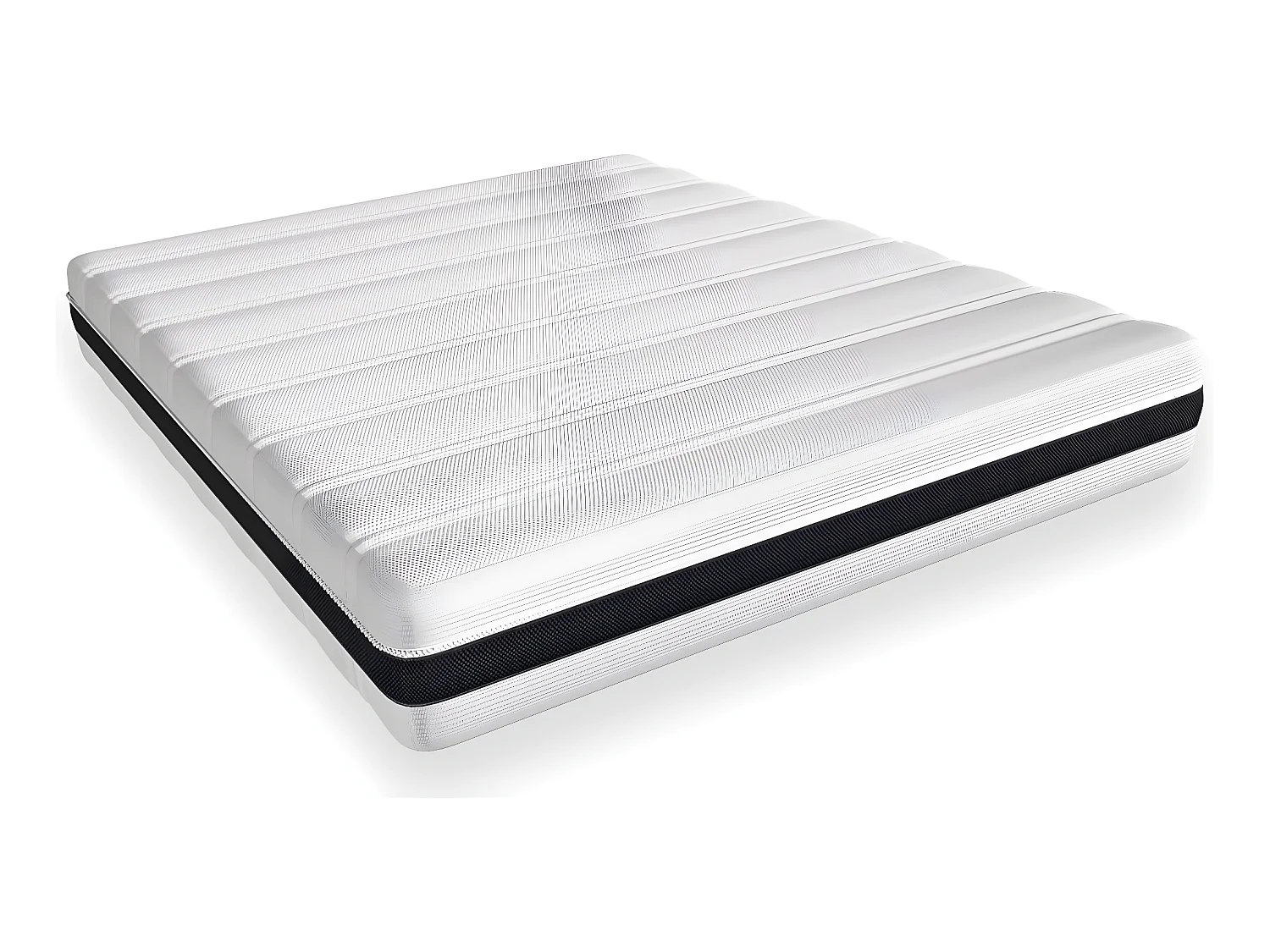 Matelas ressorts ensachés 140x190 Hygiospring - Mousse HR + couette + 2 oreillers