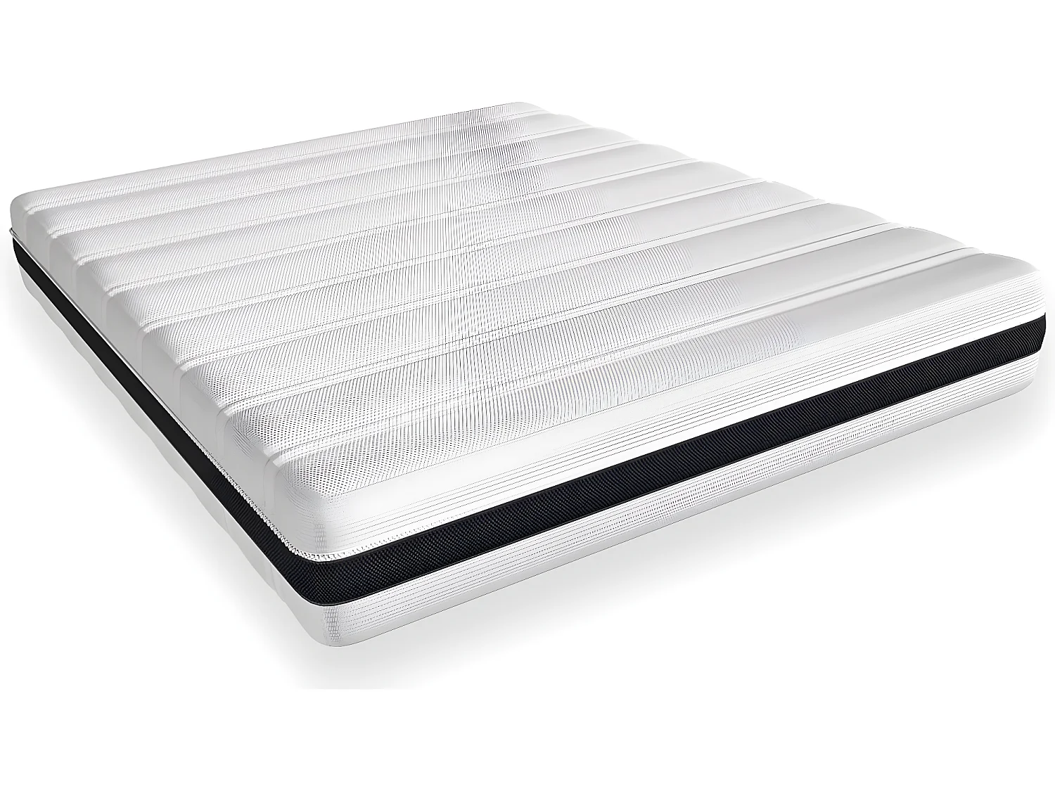 Matelas ressorts ensachés 140x190 Hygiospring - Mousse HR + couette + 2 oreillers