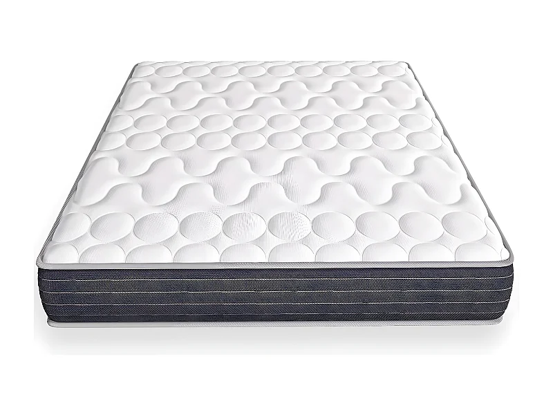 Matelas mémoire de forme 140x190 Memo HR Hbedding - Mousse ergonomique, mousse HR 35kg et mousse à effet mémoire de forme