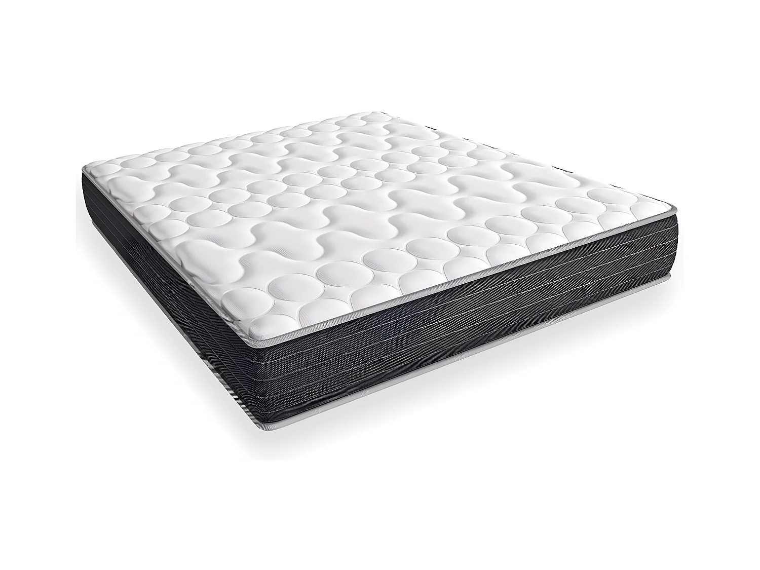 Matelas mémoire de forme 140x190 Memo HR Hbedding - Mousse ergonomique, mousse HR 35kg et mousse à effet mémoire de forme