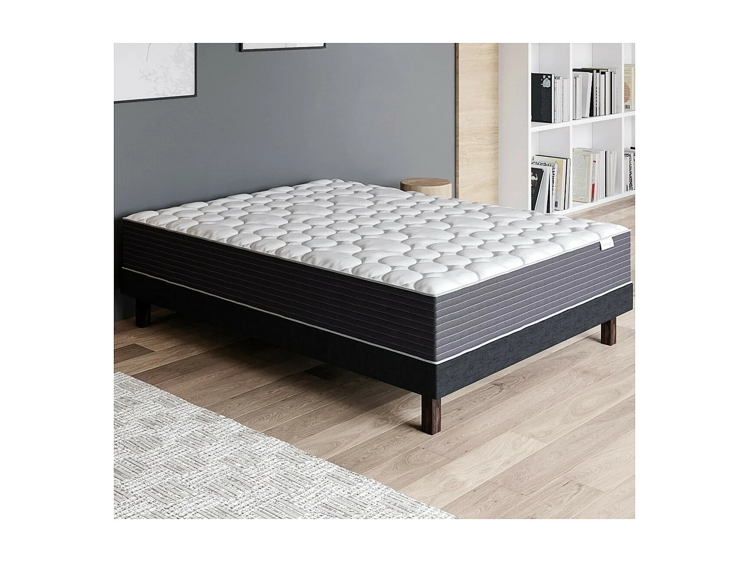 Matelas mémoire de forme 140x190 Memo HR Hbedding - Mousse ergonomique, mousse HR 35kg et mousse à effet mémoire de forme