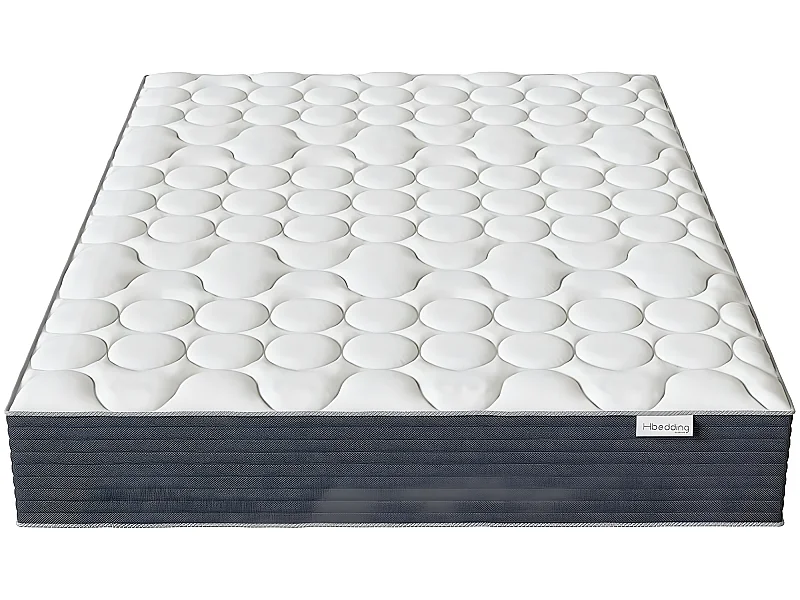 Matelas ressorts ensachés 160x200 Spring Plus Hbedding - Mousse à mémoire de forme et ressorts ensachés