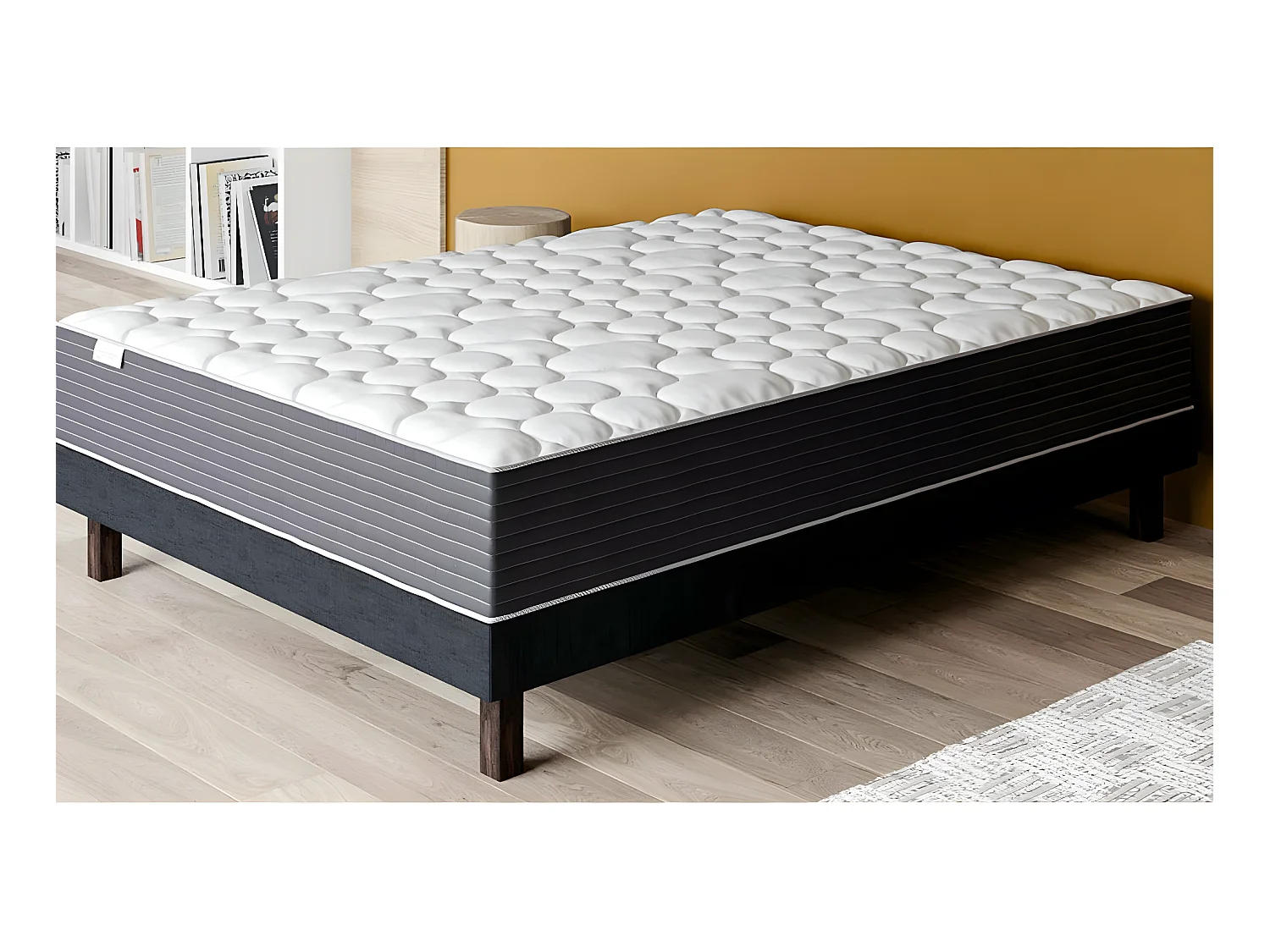 Matelas ressorts ensachés 160x200 Spring Plus Hbedding - Mousse à mémoire de forme et ressorts ensachés