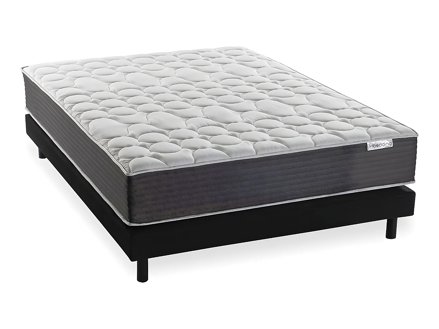 Matelas ressorts ensachés 160x200 Spring Plus Hbedding - Mousse à mémoire de forme et ressorts ensachés
