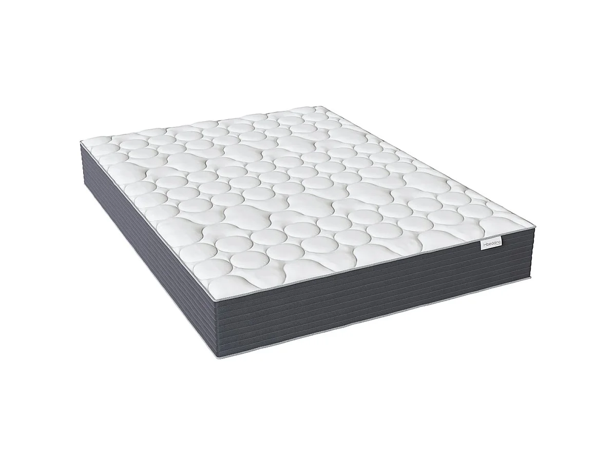 Matelas ressorts ensachés 160x200 Spring Plus Hbedding - Mousse à mémoire de forme et ressorts ensachés
