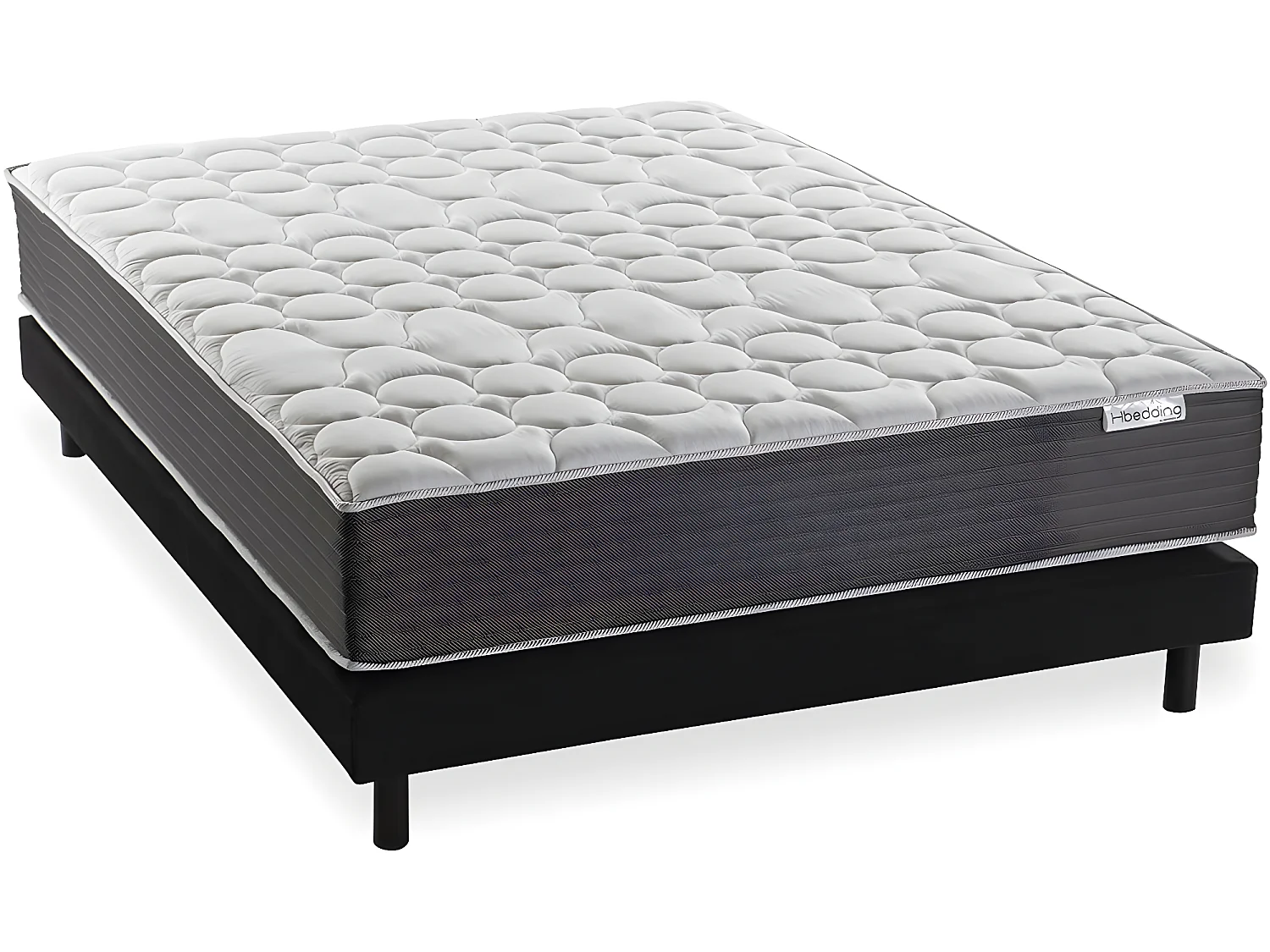 Matelas ressorts ensachés 160x200 Spring Plus Hbedding - Mousse à mémoire de forme et ressorts ensachés