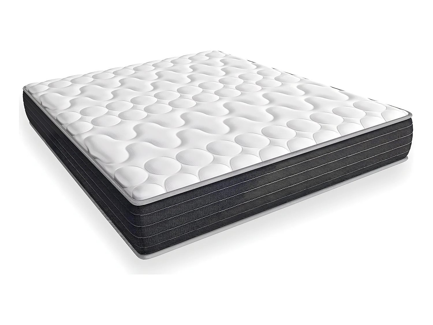 Matelas mémoire de forme 160x200 Memo HR Hbedding - Mousse ergonomique, mousse HR 35kg et mousse à effet mémoire de forme