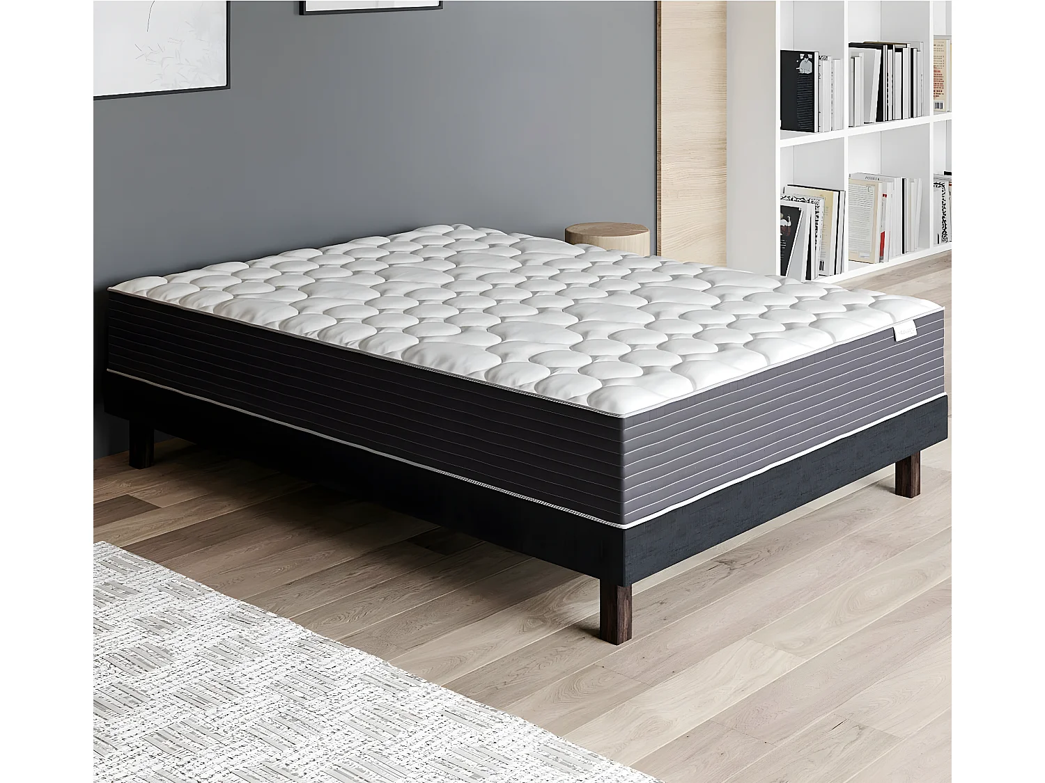 Matelas mémoire de forme 160x200 Memo HR Hbedding - Mousse ergonomique, mousse HR 35kg et mousse à effet mémoire de forme