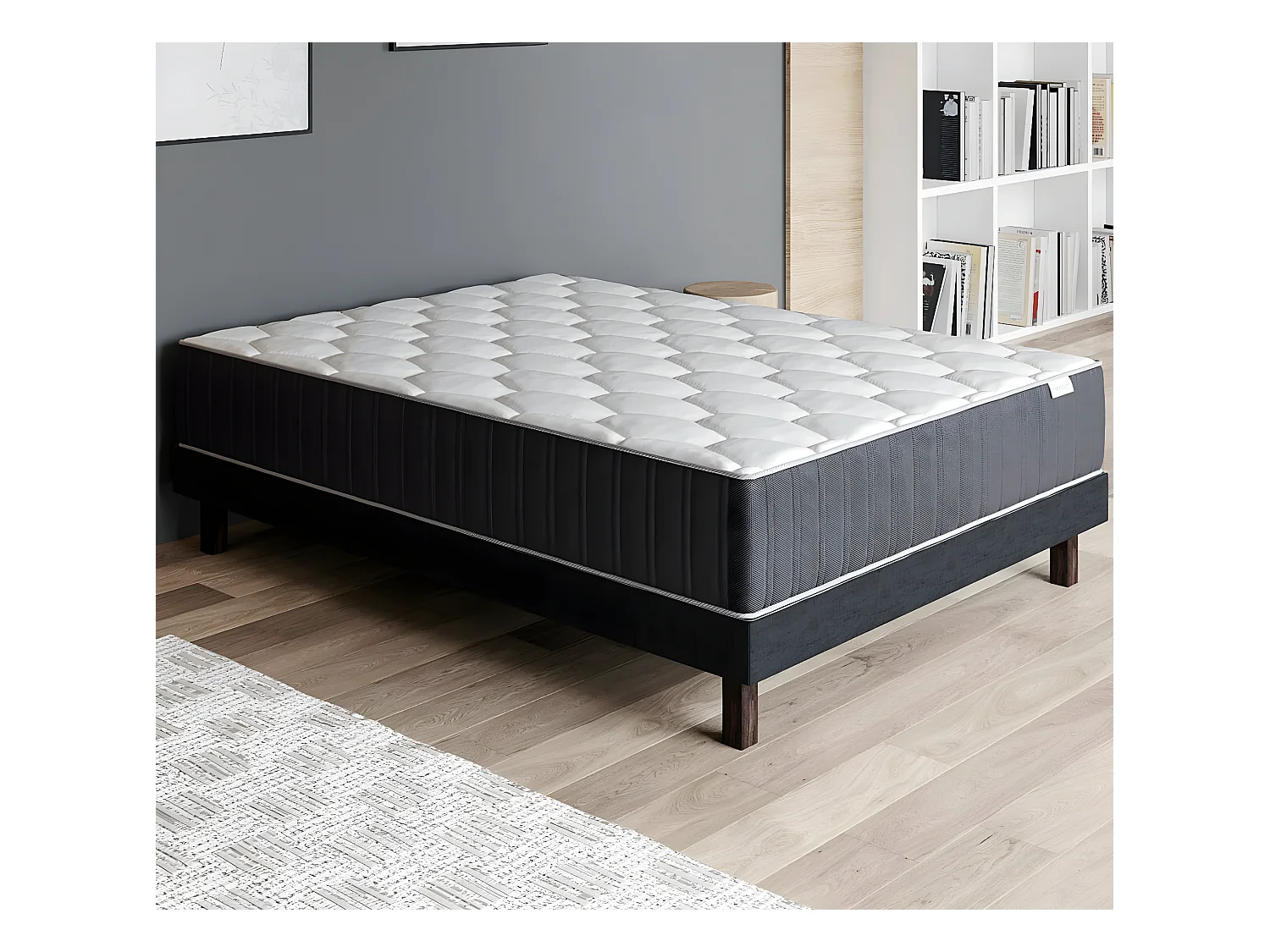 Matelas mémoire de forme 90x190 Memo Prestige Hbedding - Mousse ergonomique, mousse HR 35kg et mousse à effet mémoire de forme