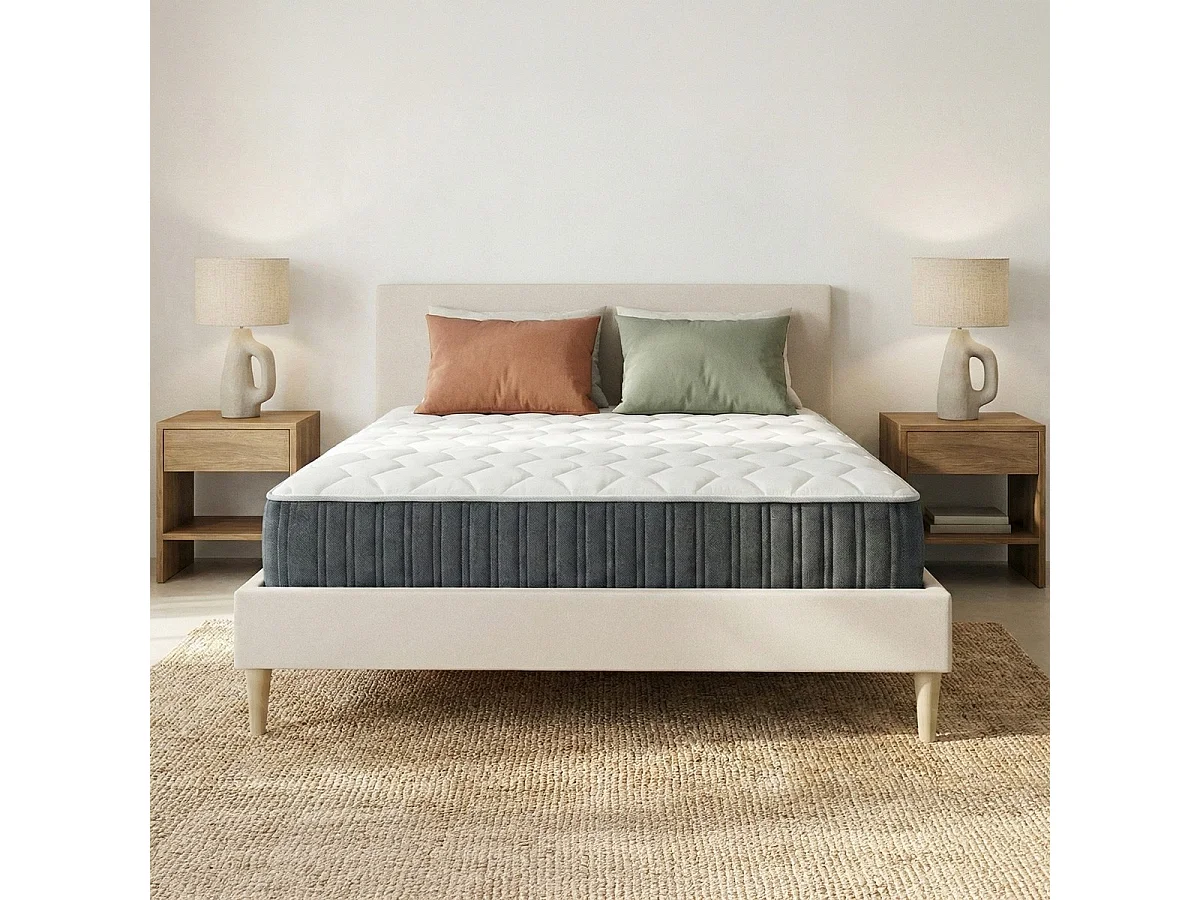 Matelas mémoire de forme 90x190 Memo Prestige Hbedding - Mousse ergonomique, mousse HR 35kg et mousse à effet mémoire de forme