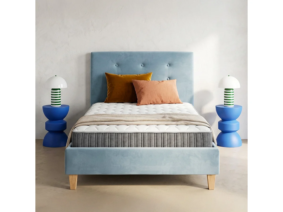 Matelas mémoire de forme 90x190 Memo Prestige Hbedding - Mousse ergonomique, mousse HR 35kg et mousse à effet mémoire de forme