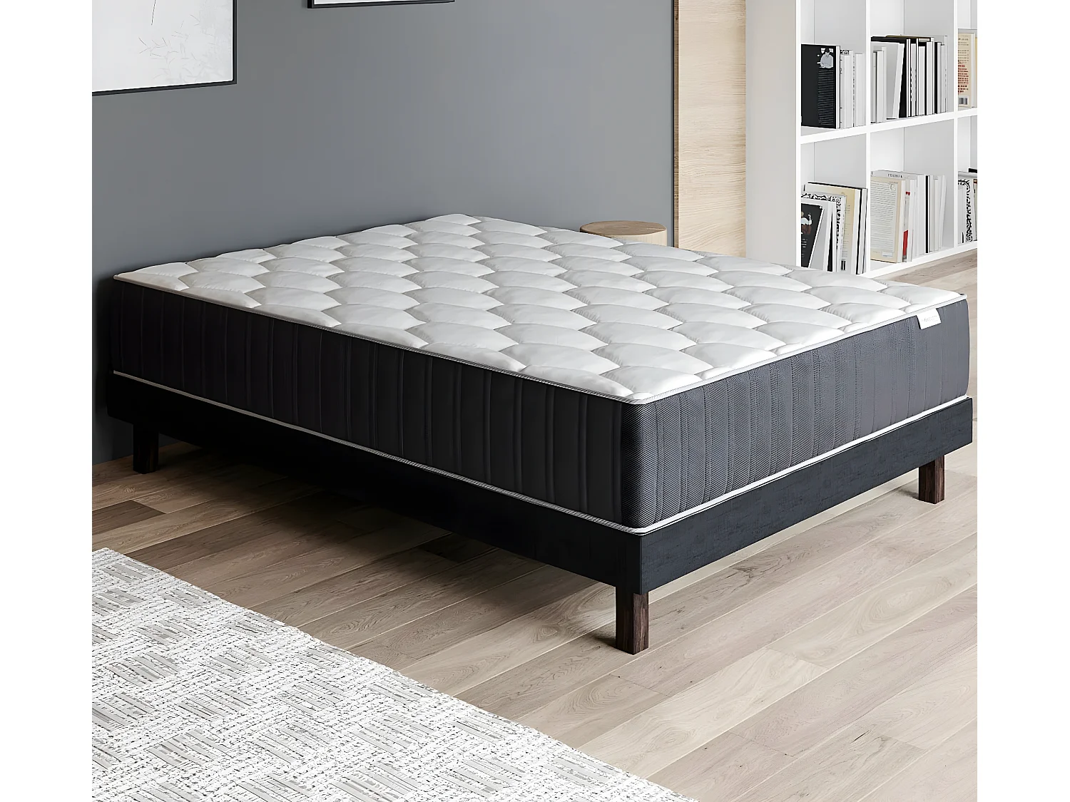 Matelas mémoire de forme 90x190 Memo Prestige Hbedding - Mousse ergonomique, mousse HR 35kg et mousse à effet mémoire de forme