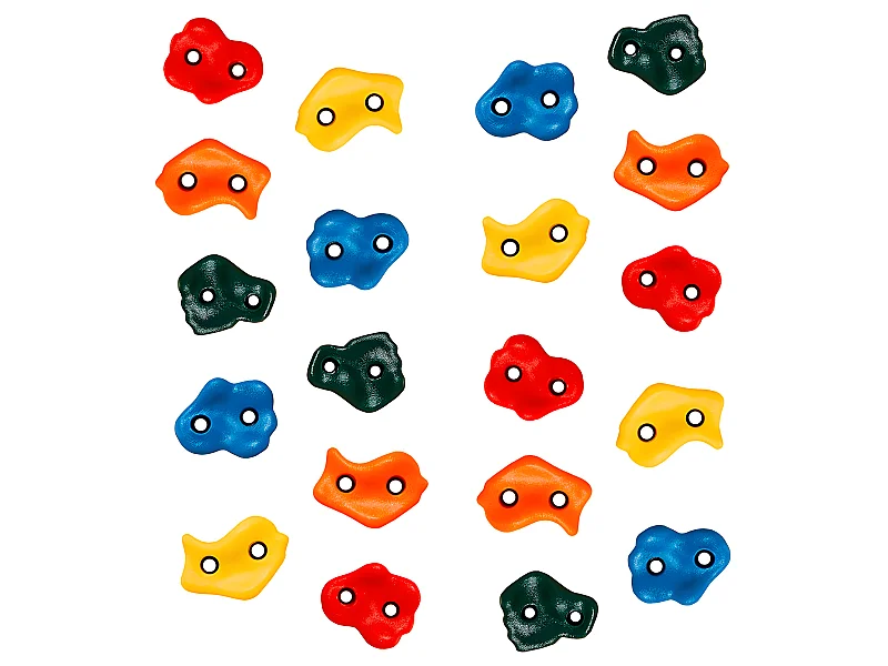20 Pierres à grimper d'escalade pour structures de jeux - Fixations non inclues