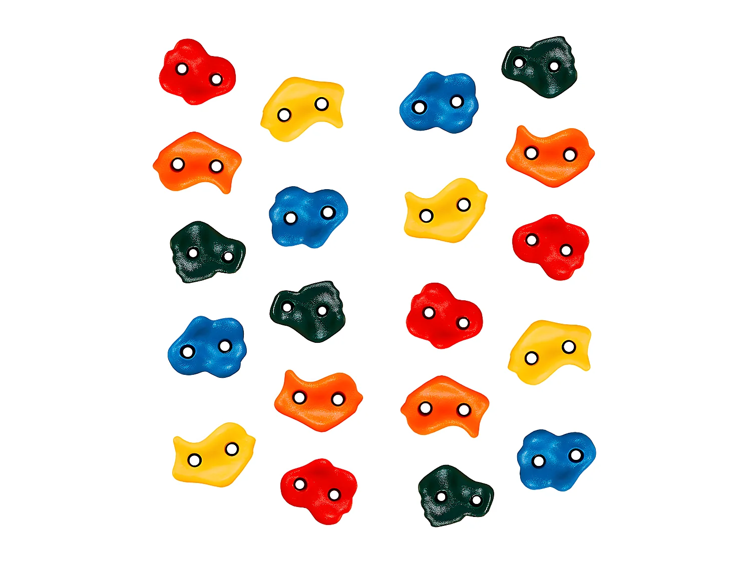 20 Pierres à grimper d'escalade pour structures de jeux - Fixations non inclues