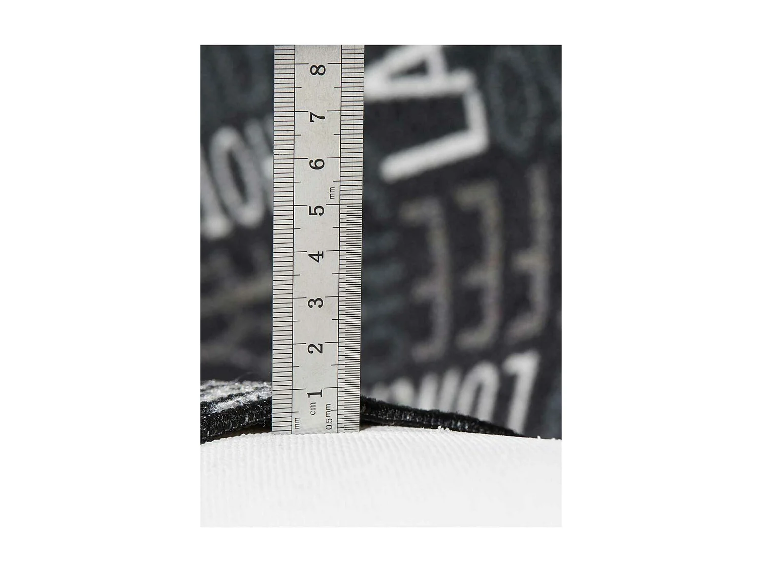 tapis cuisine 67x180 gris motif texte CAFE LOVE