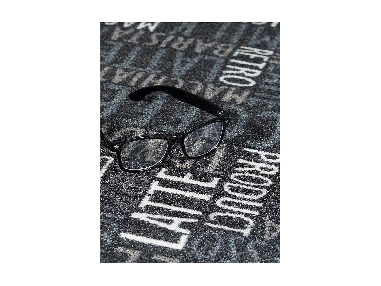 tapis cuisine 67x180 gris motif texte CAFE LOVE