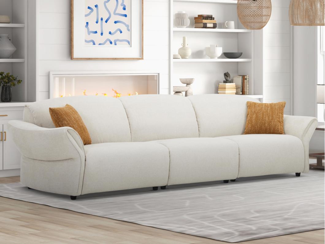 Sofa 4-Sitzer - Stoff - Beige - BODURA