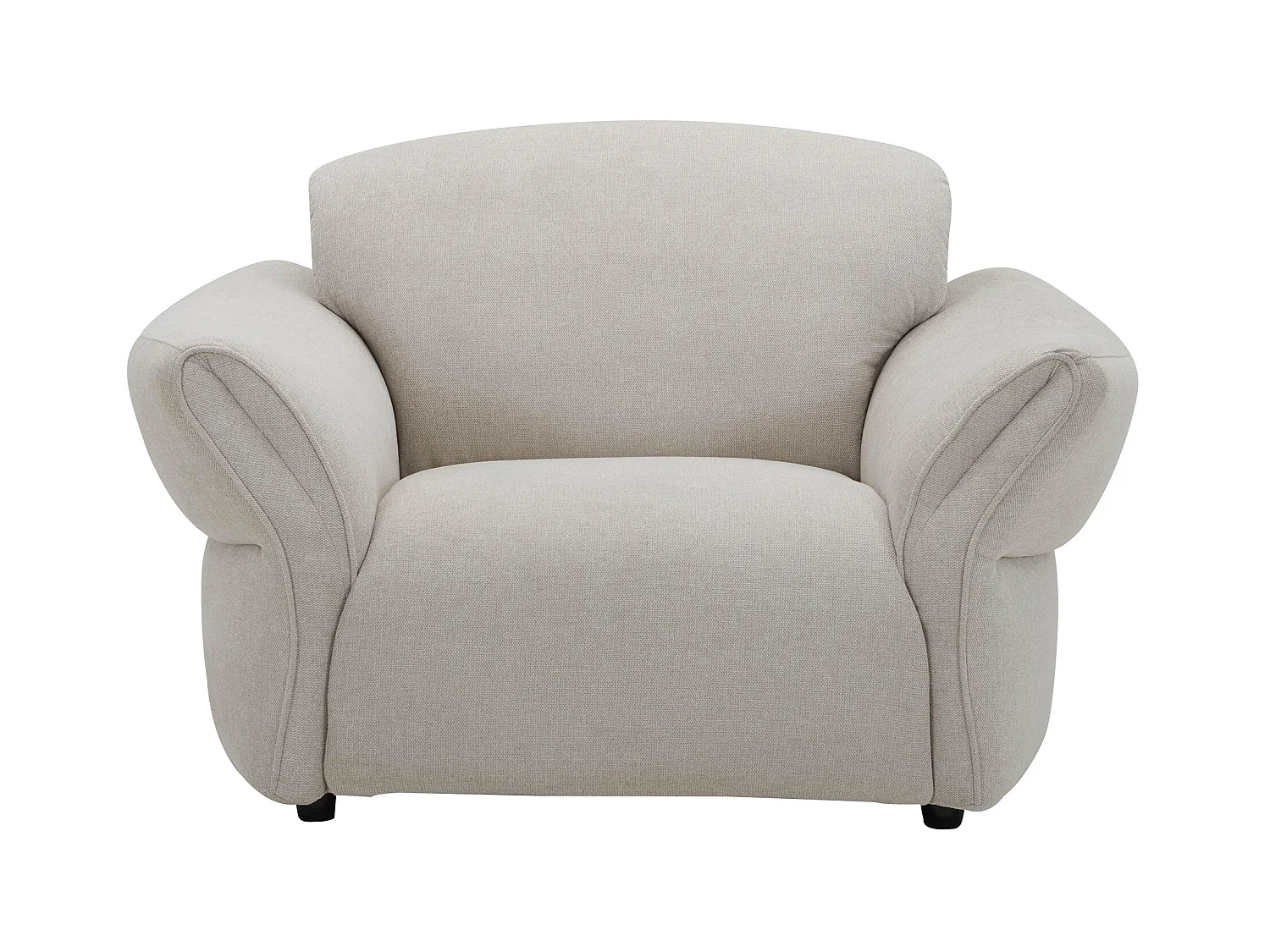 Sillón de tela beige BODURA